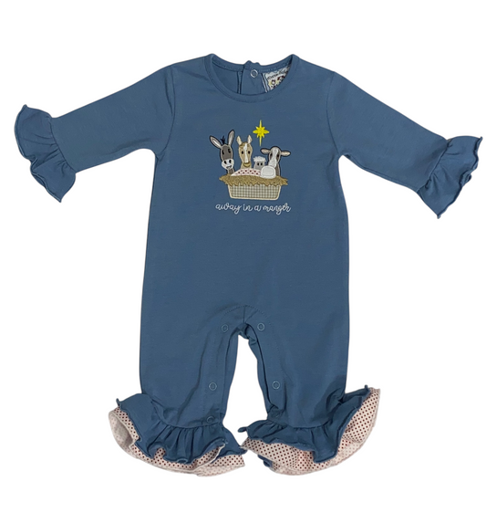 Away in a Manger Girls Romper