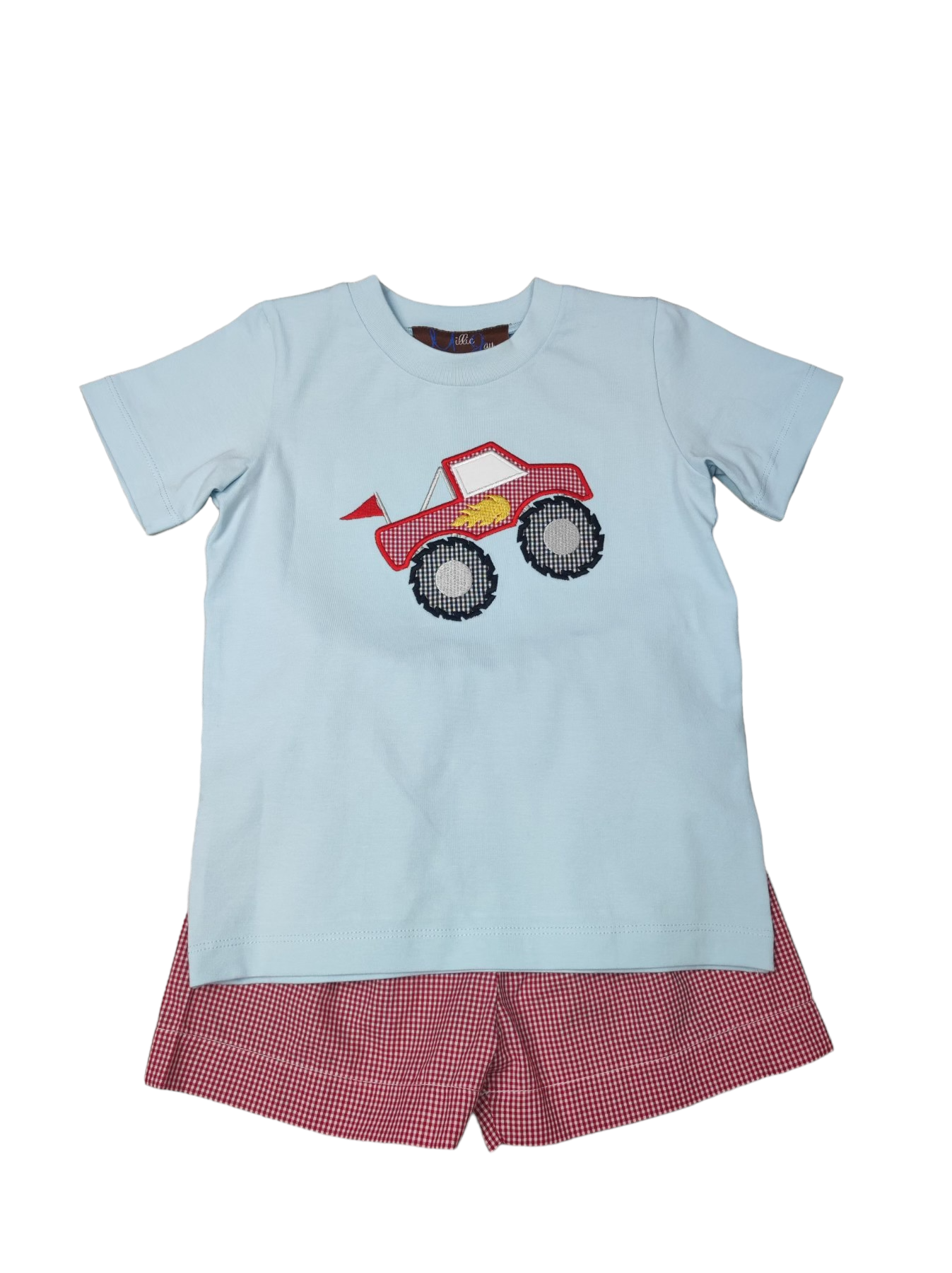 Monster Truck Boys Short Set
