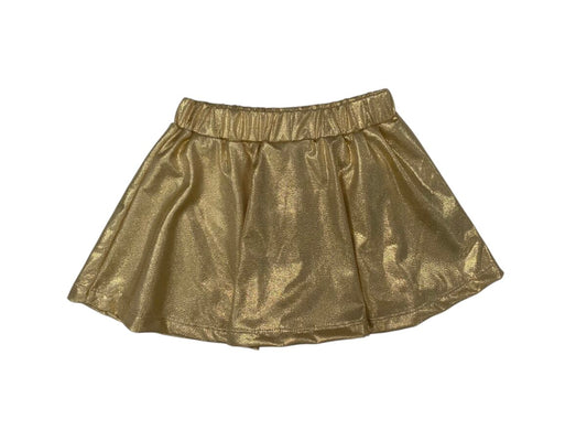 Girls Gold Sparkle Skort