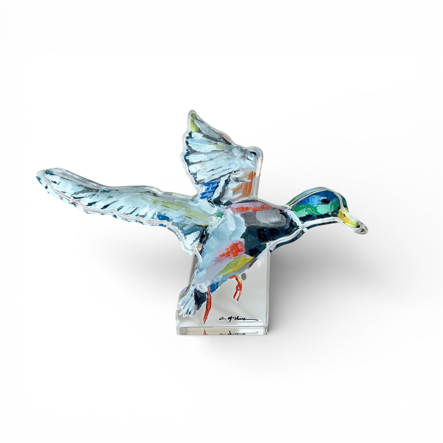 Take Flight Mallard Duck Acrylic Tabletop Art