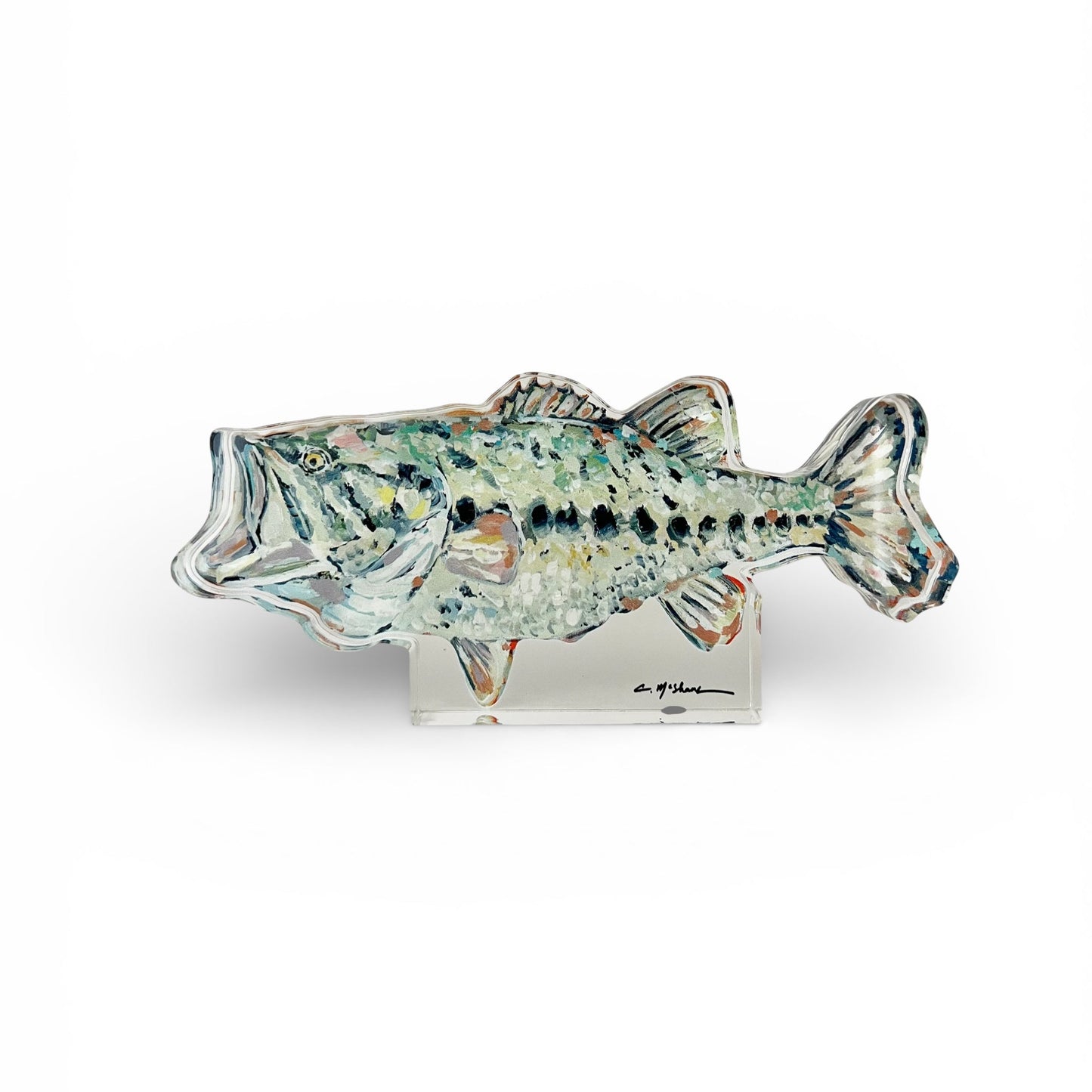 Gone Fishin Bass Acrylic Tabletop Art