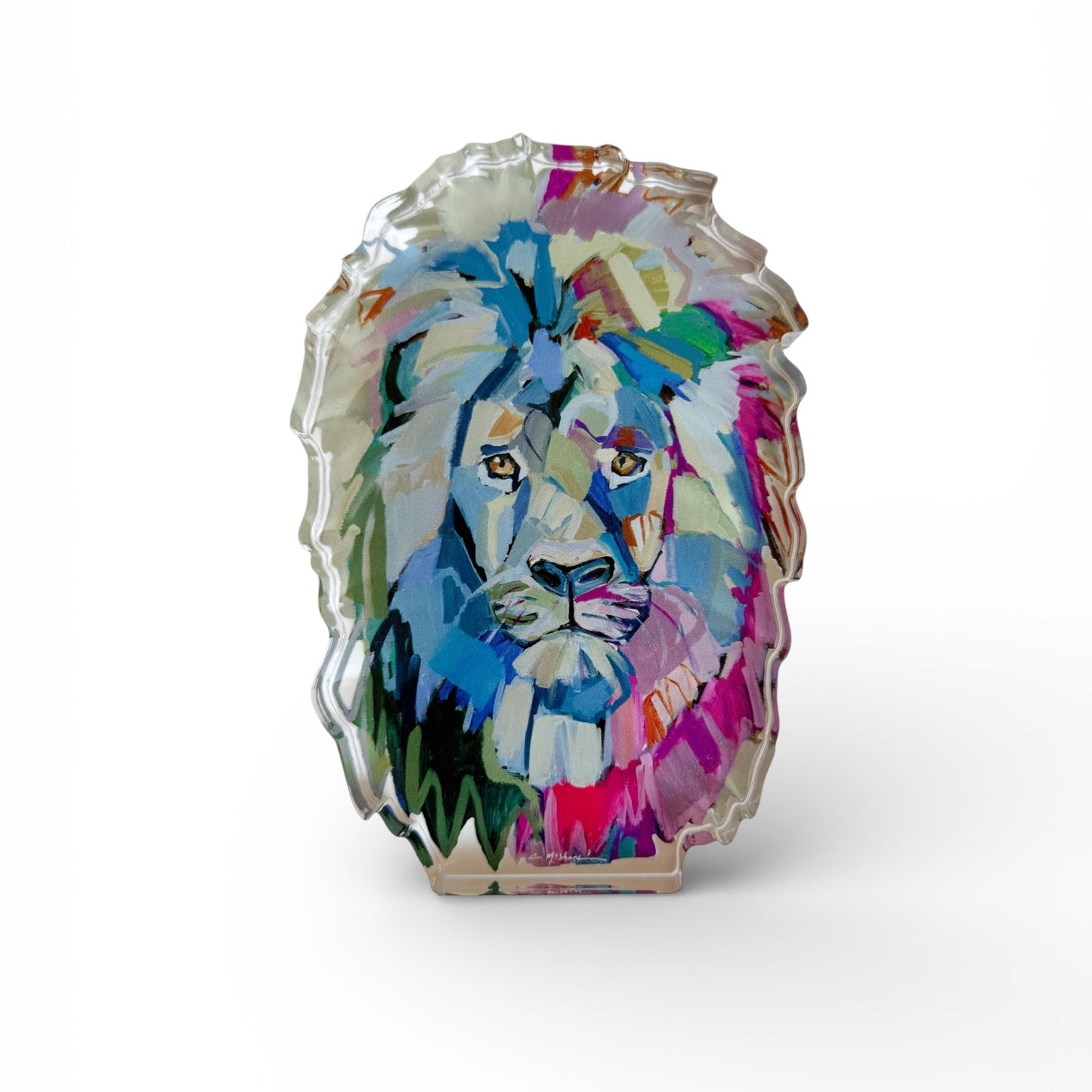 The Noble Lion Acrylic Tabletop Art