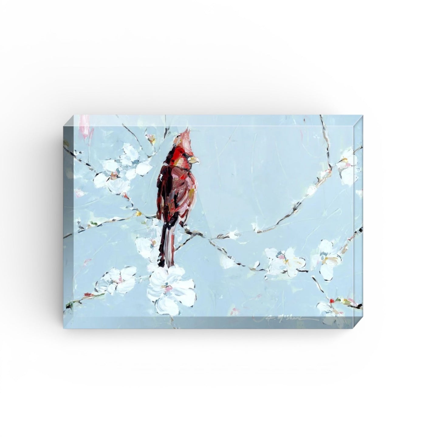 Always With You Cardinal Acrylic Tabletop Art