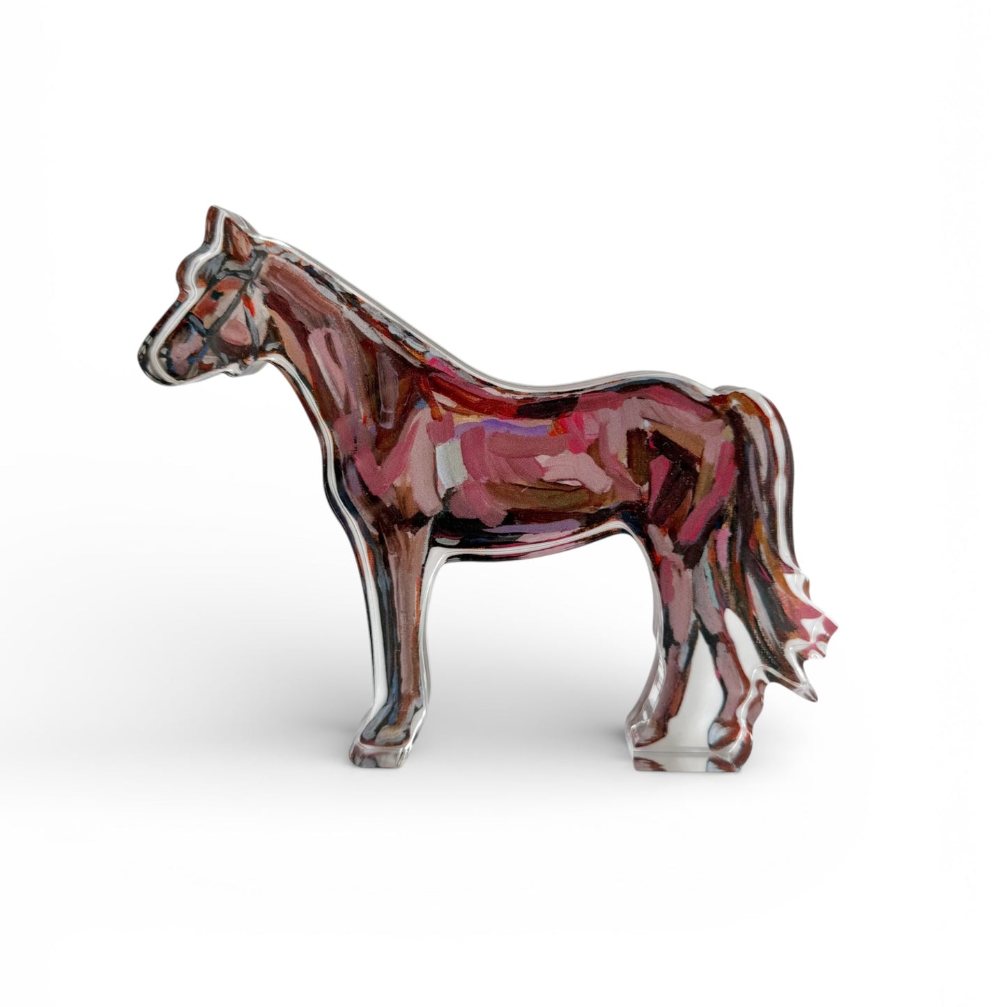 Rose in the Dust Horse Acrylic Tabletop Art