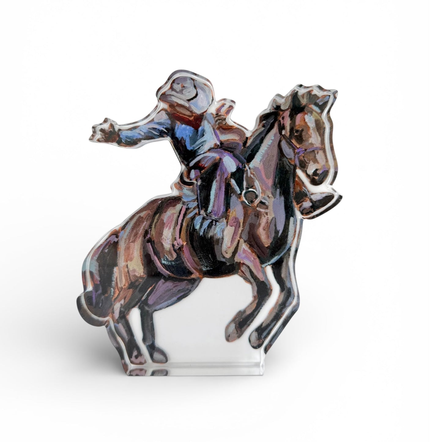 Rodeo Cowboy Acrylic Tabletop Art