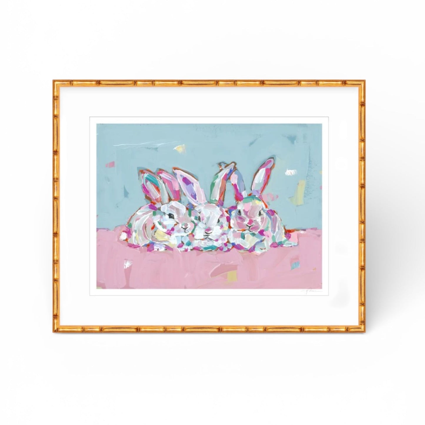 Hip Hap Hop Bunnies Fine Art Print
