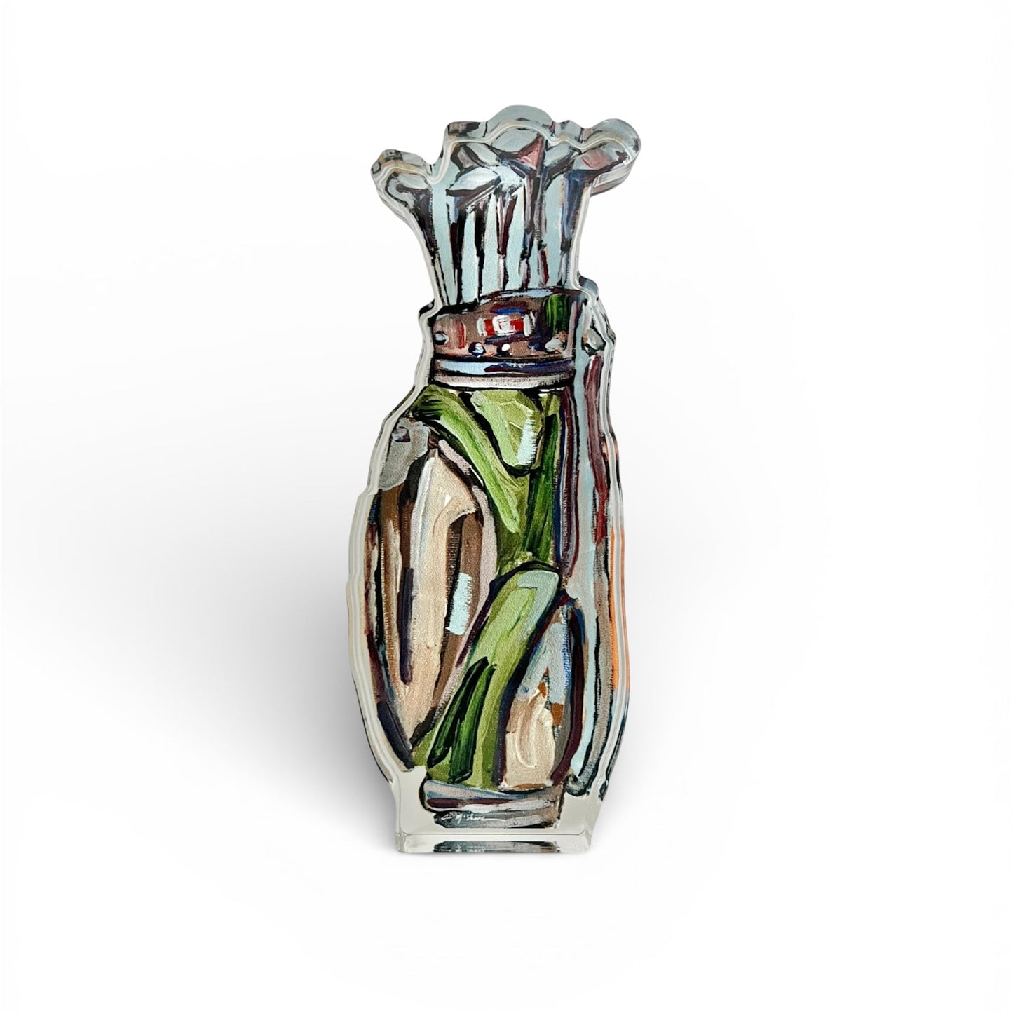 Golf Clubs Acrylic Tabletop Art