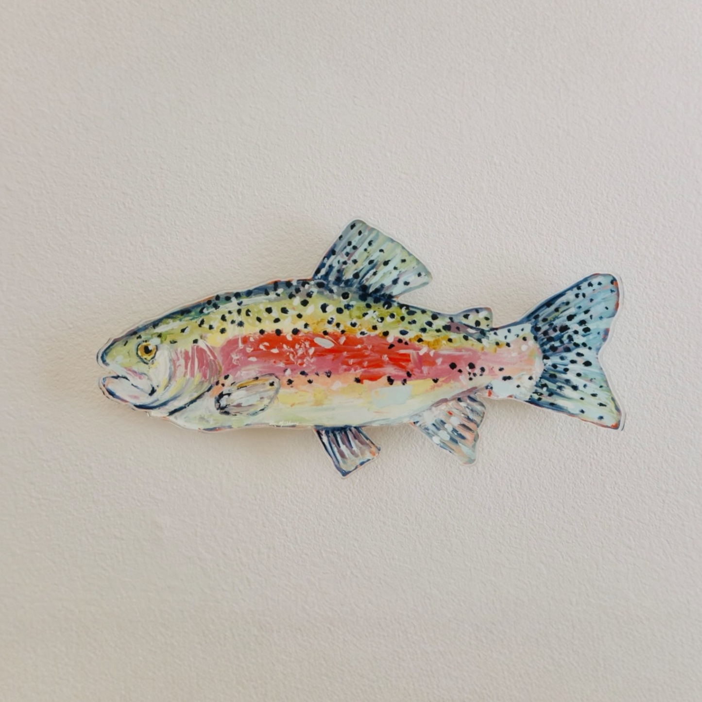 Chasing Rainbows Trout Fish Acrylic Wall Contour