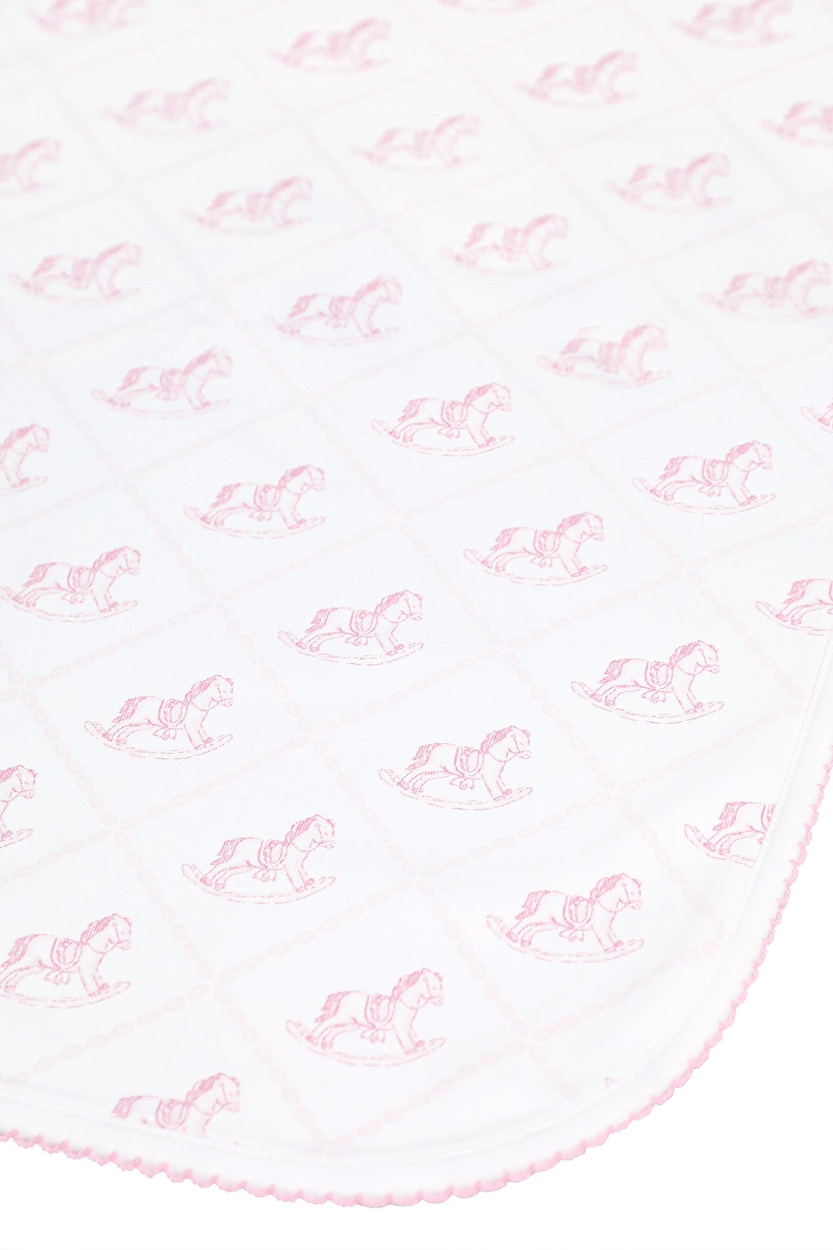 Pink Rocking Horse Receiving Blanket