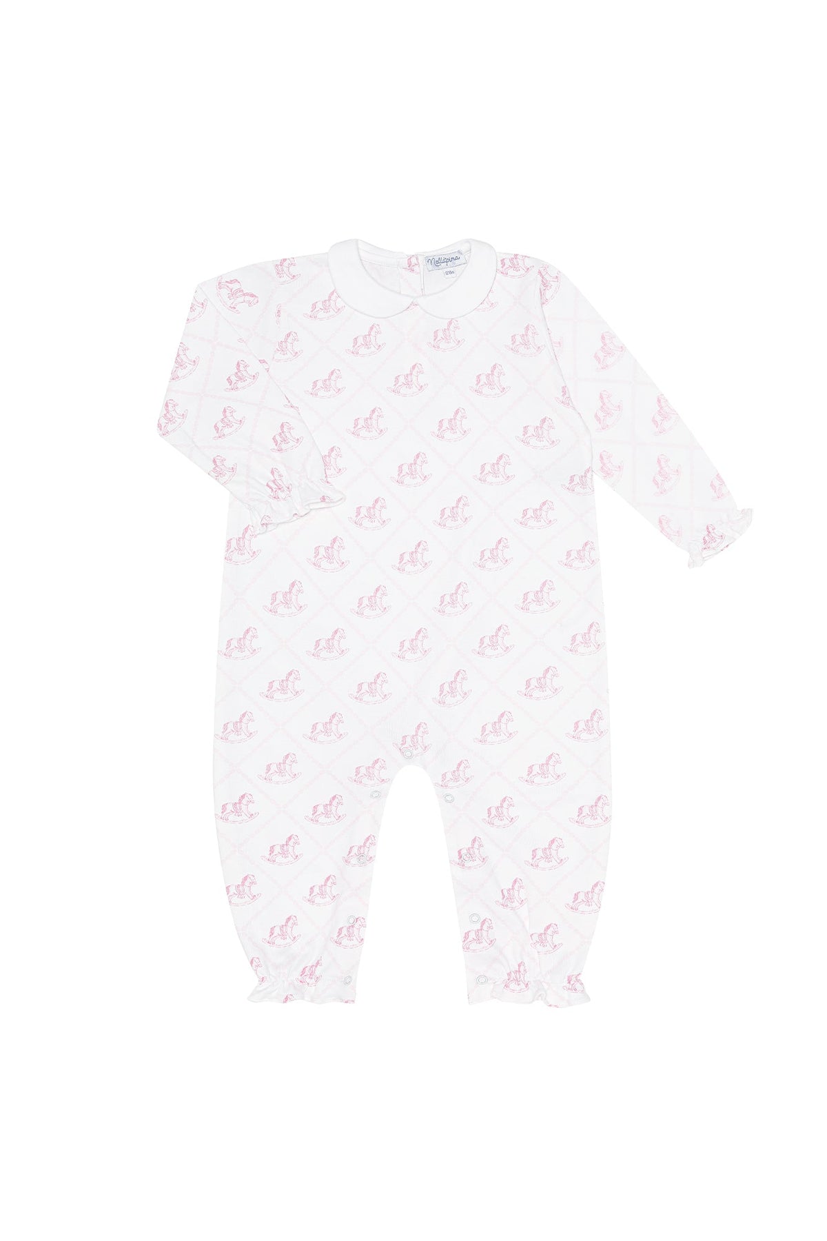 Pink Rocking Horse Romper LS