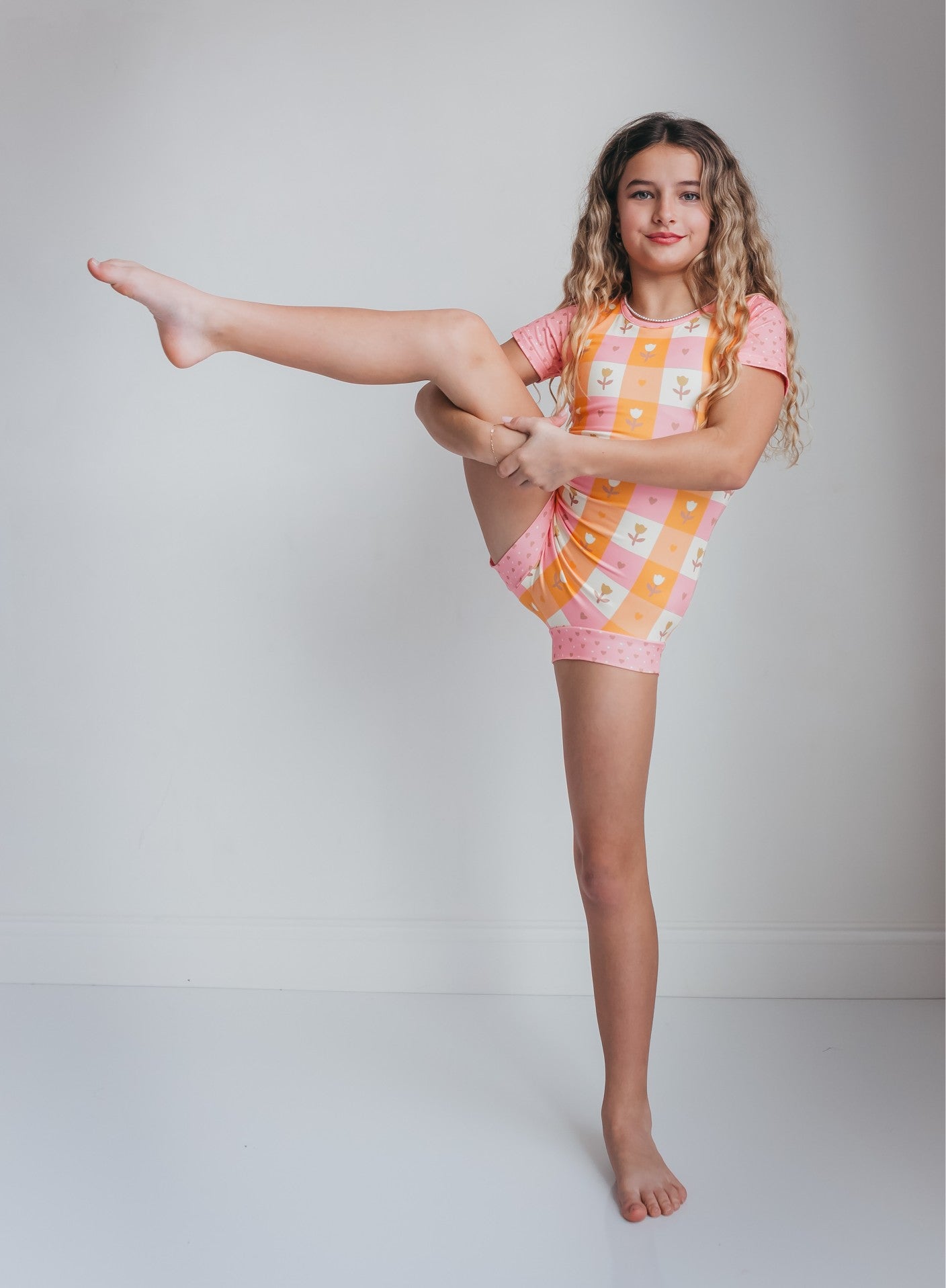 Pink Hearts Shortie Leotard