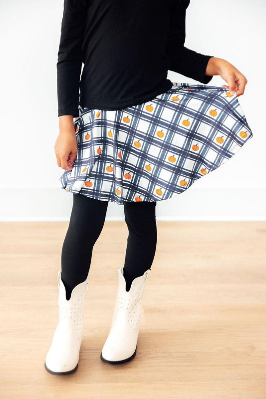Plaid Pumpkins Twirl Skegging
