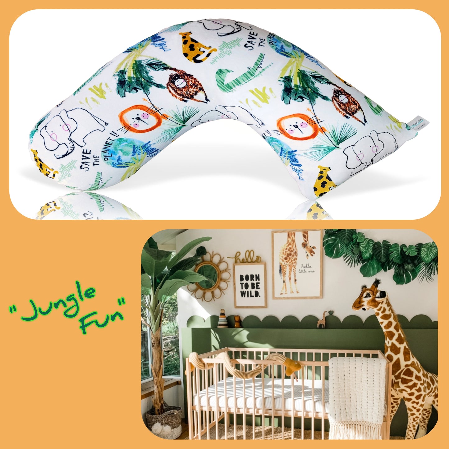 Luna Lullaby Nursing Pillow - Jungle Fun!