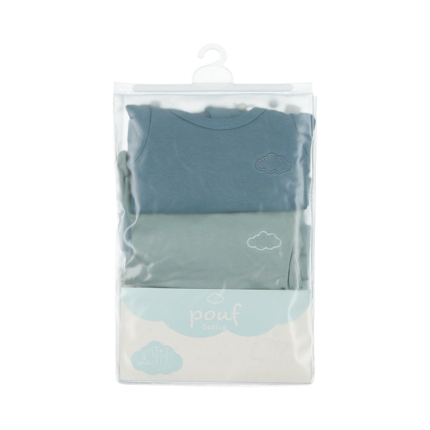 3 Pack Footies-Blue