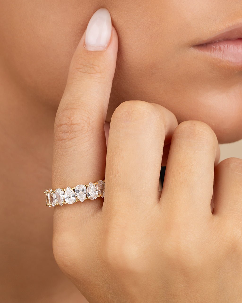 Sterling Silver Janis CZ Eternity Band Ring