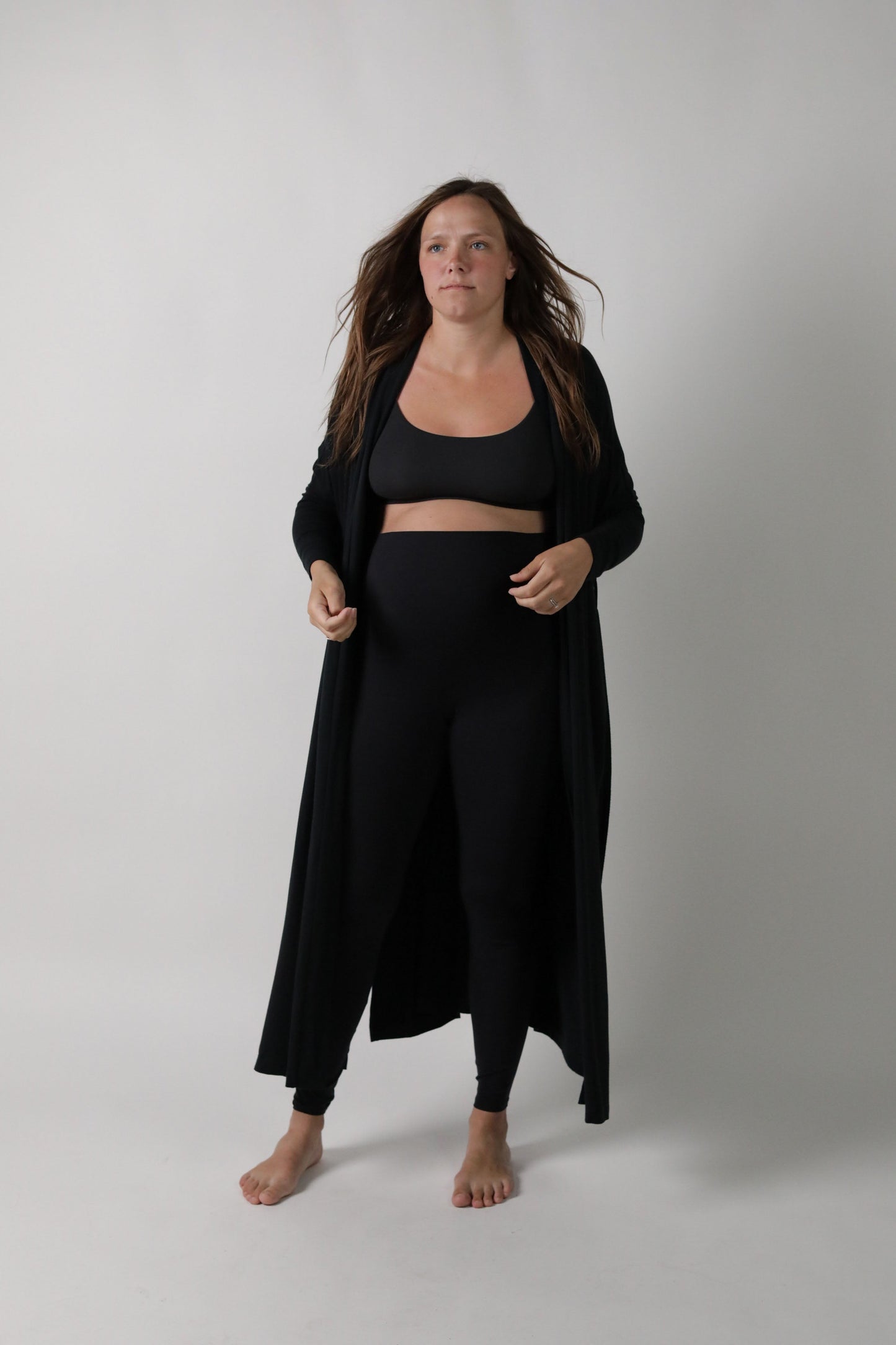 GOLDIE || LONG SLEEVE LOUNGEWEAR MATERNITY ROBE