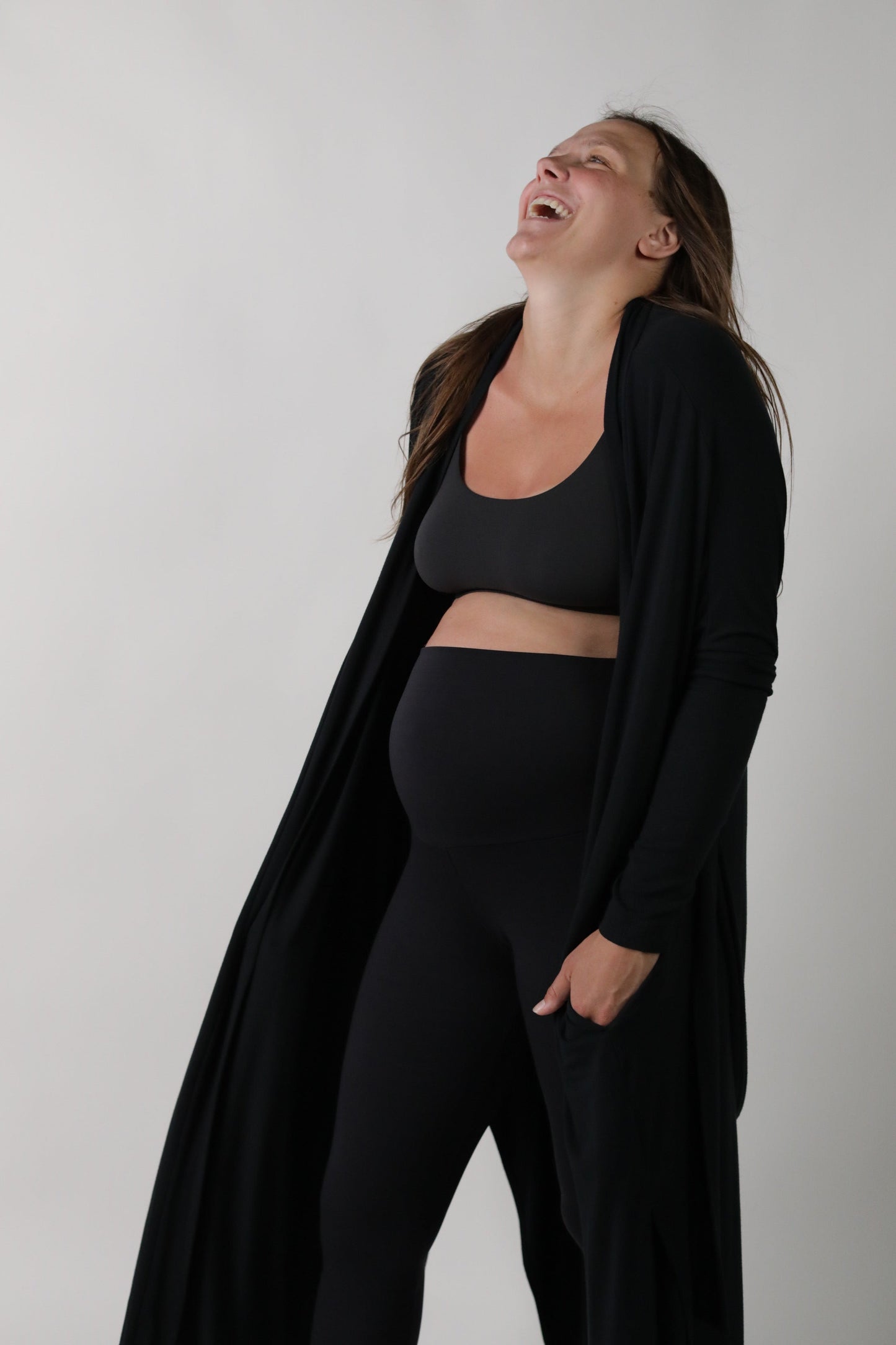 GOLDIE || LONG SLEEVE LOUNGEWEAR MATERNITY ROBE