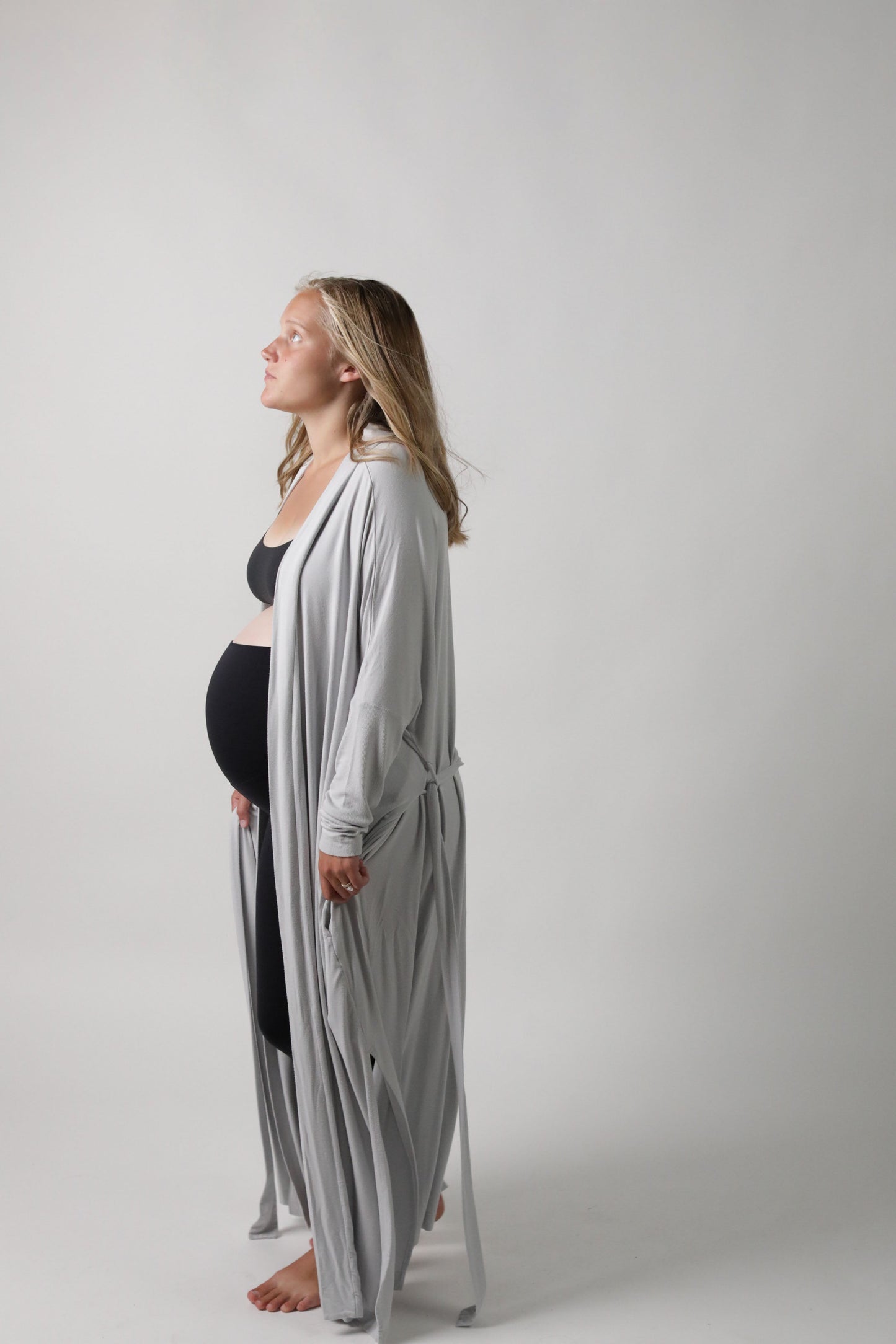 GOLDIE || LONG SLEEVE LOUNGEWEAR MATERNITY ROBE