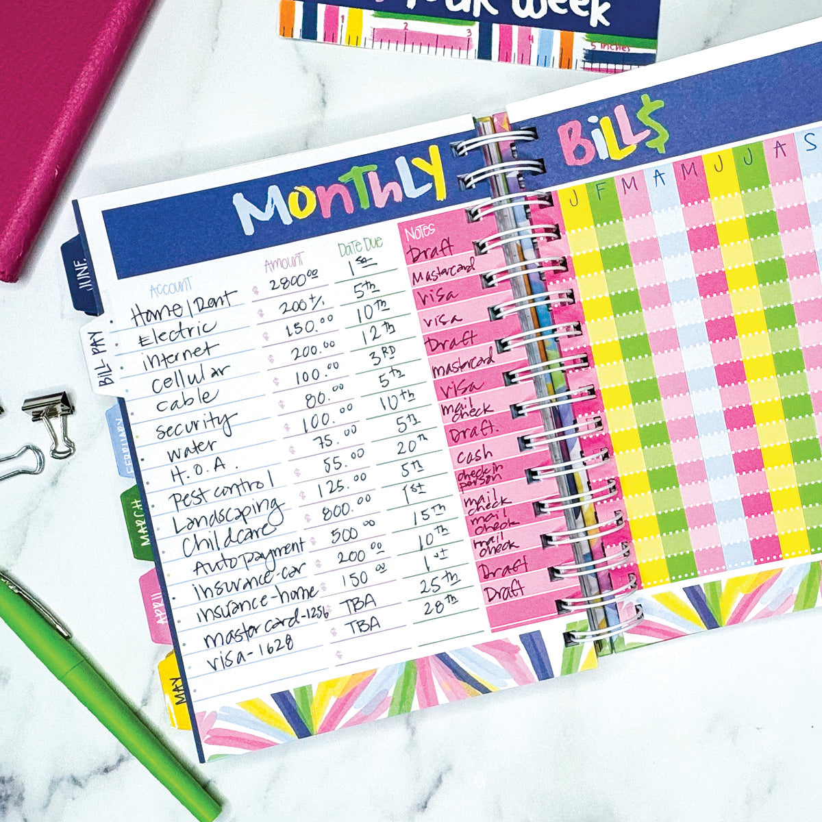 NEW! 2027-2028 Reminder Binder® 24-Month Planner | January 2027 - December 2028