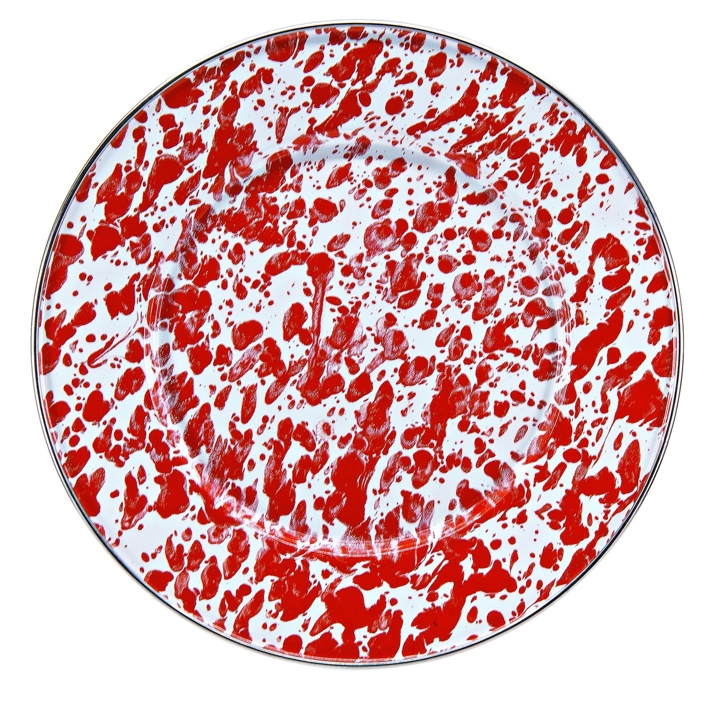 Red Swirl Sandwich Plates - Set of 4