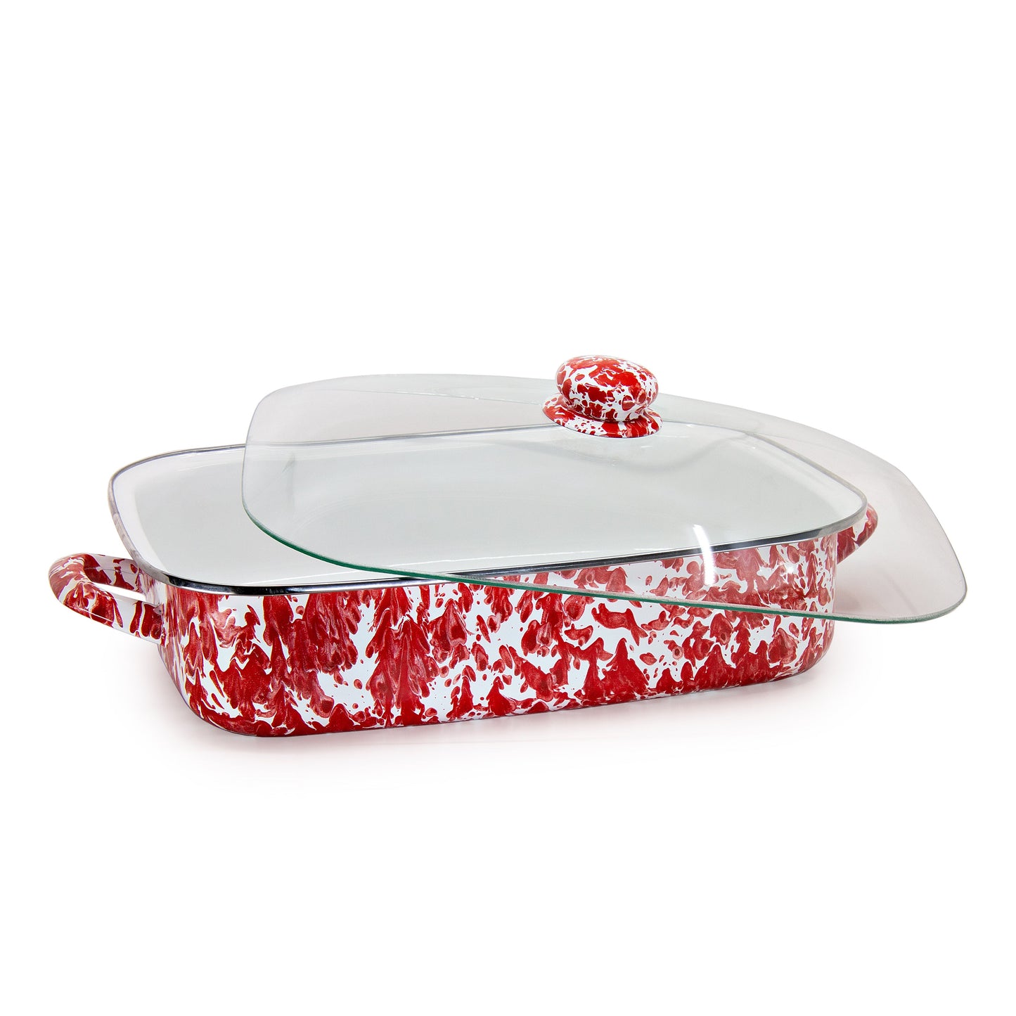Red Swirl Roasting Pan