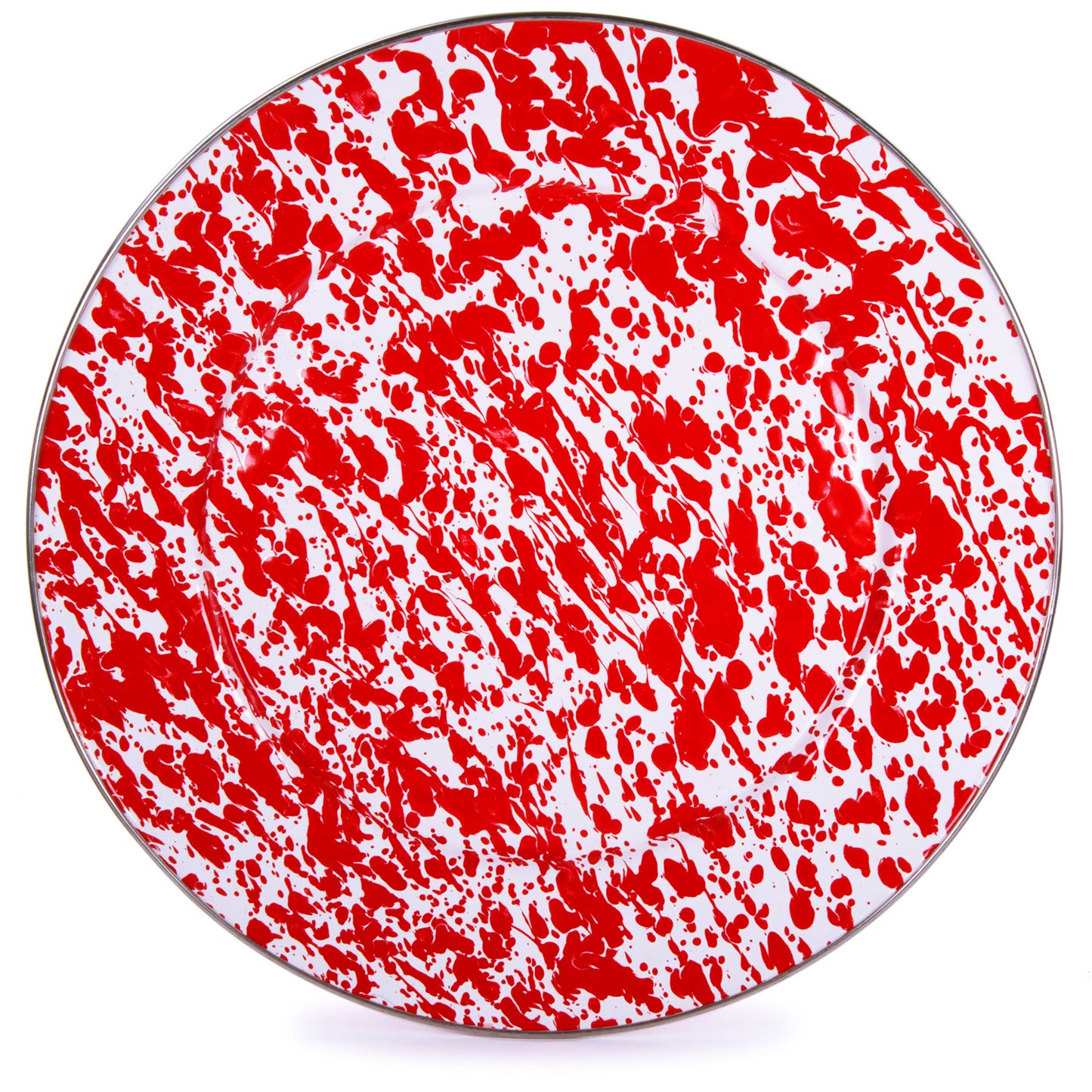 Red Swirl Chargers - Set of 2