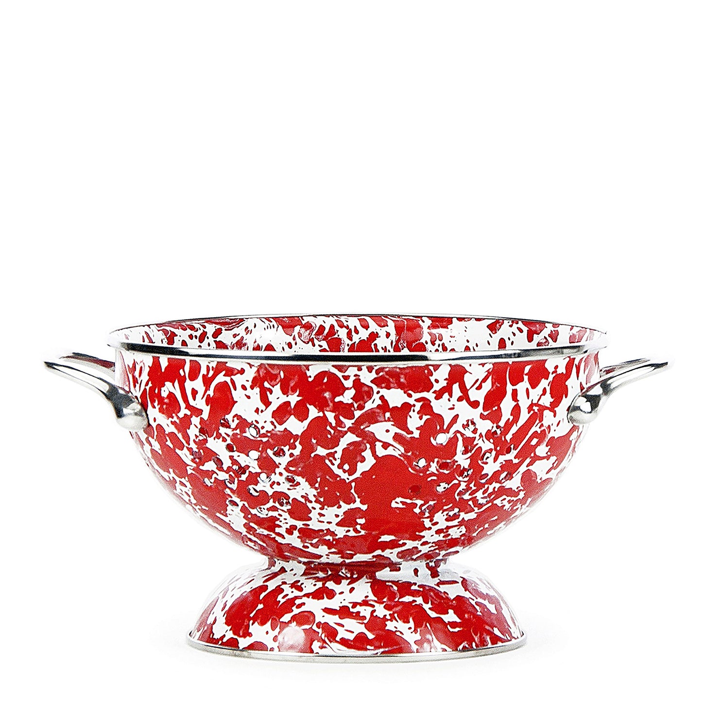 Red Swirl Set Of Colanders