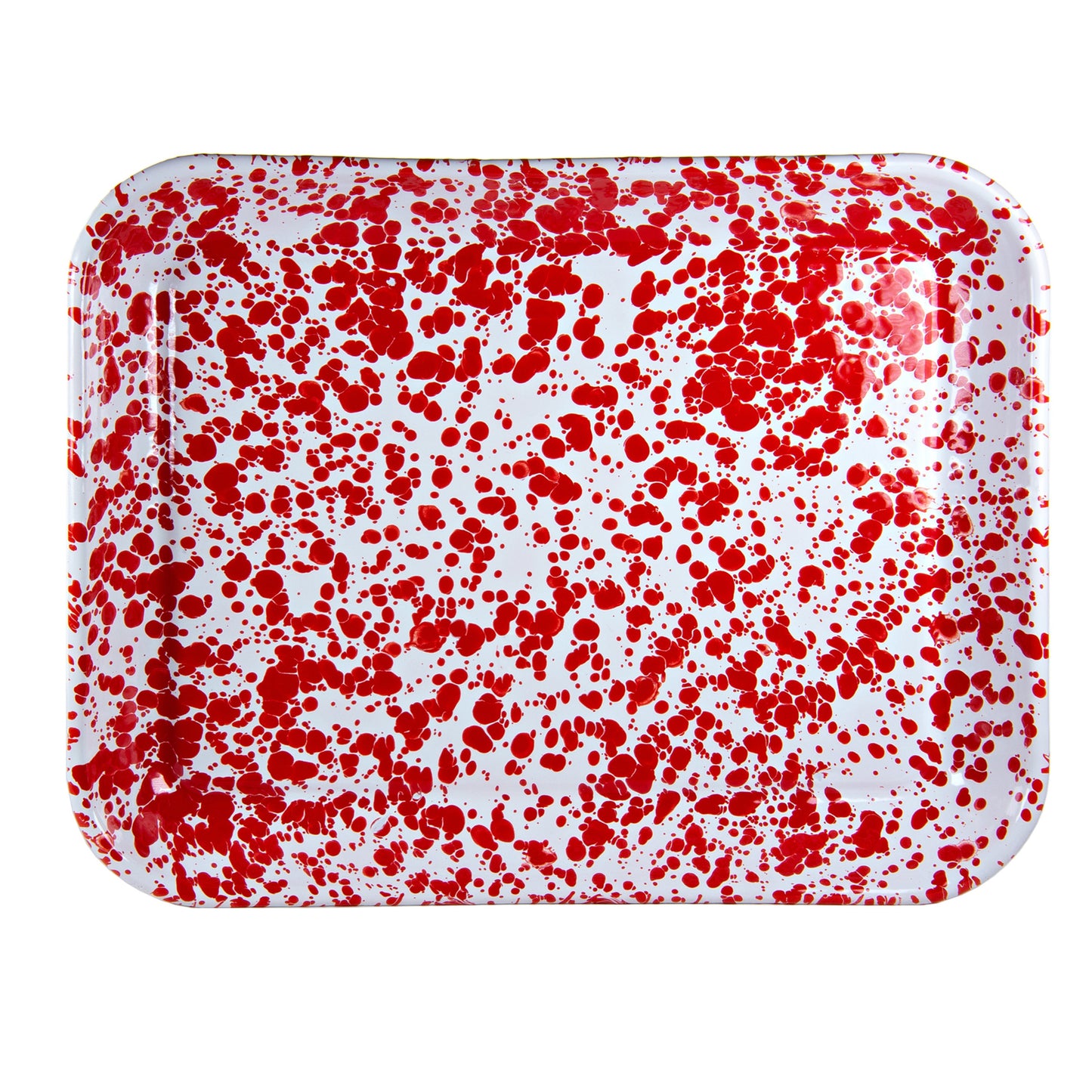 Red Swirl Quarter Sheet Trays - Set of 2