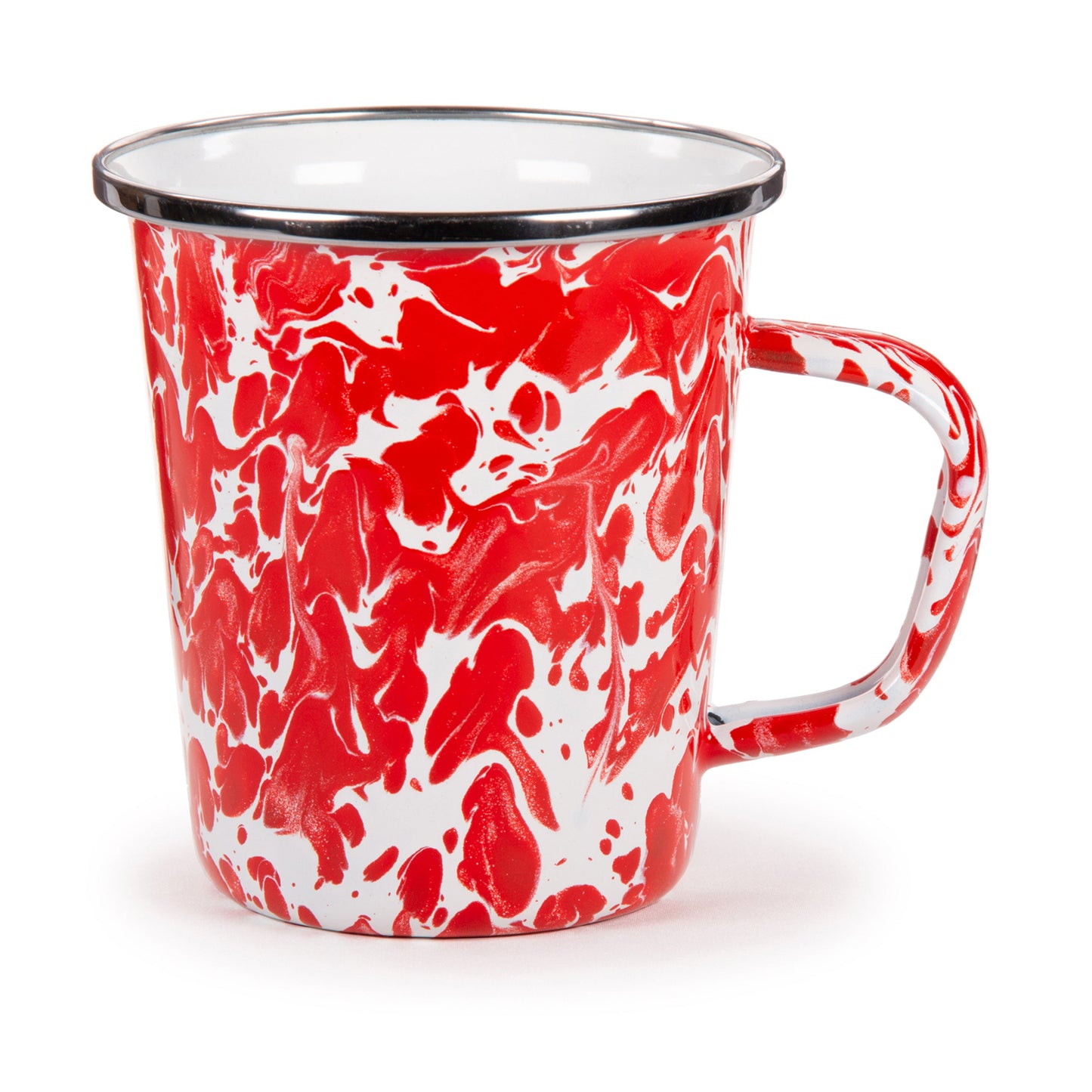 Red  Swirl 16 oz Latte Mugs - Set of 4