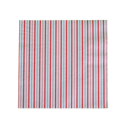 Red Fine Stripes Napkins (Set of 16)