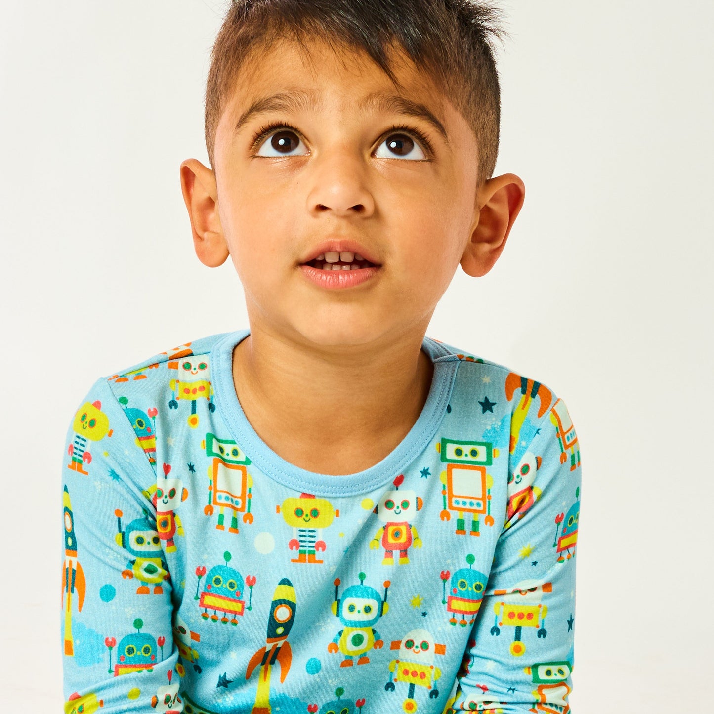 Long Sleeve Pajama Set - Robots