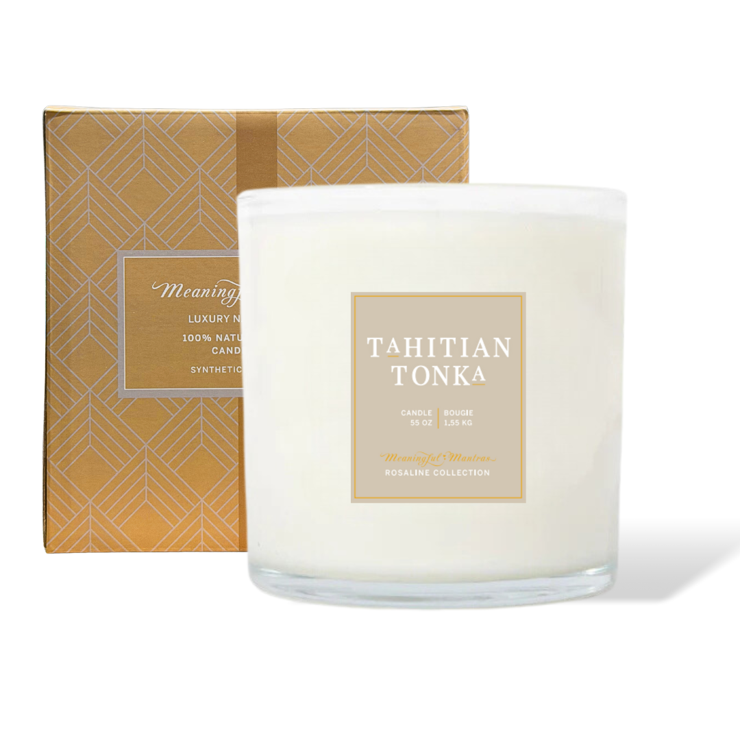 Romance Tahitian Tonka Natural Candle 55oz Rosaline Collection