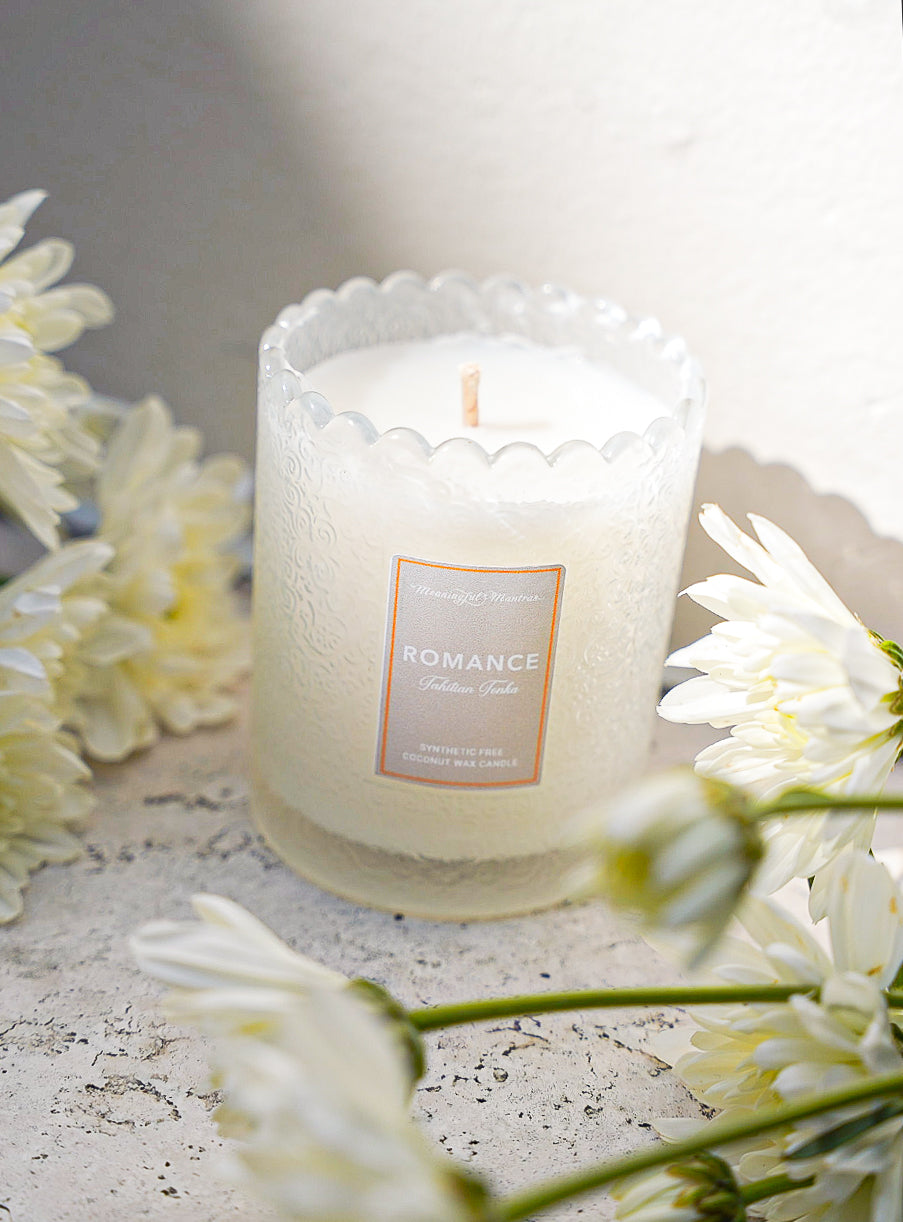 Romance Tahitian Tonka Natural Candle 8oz Kaia Collection