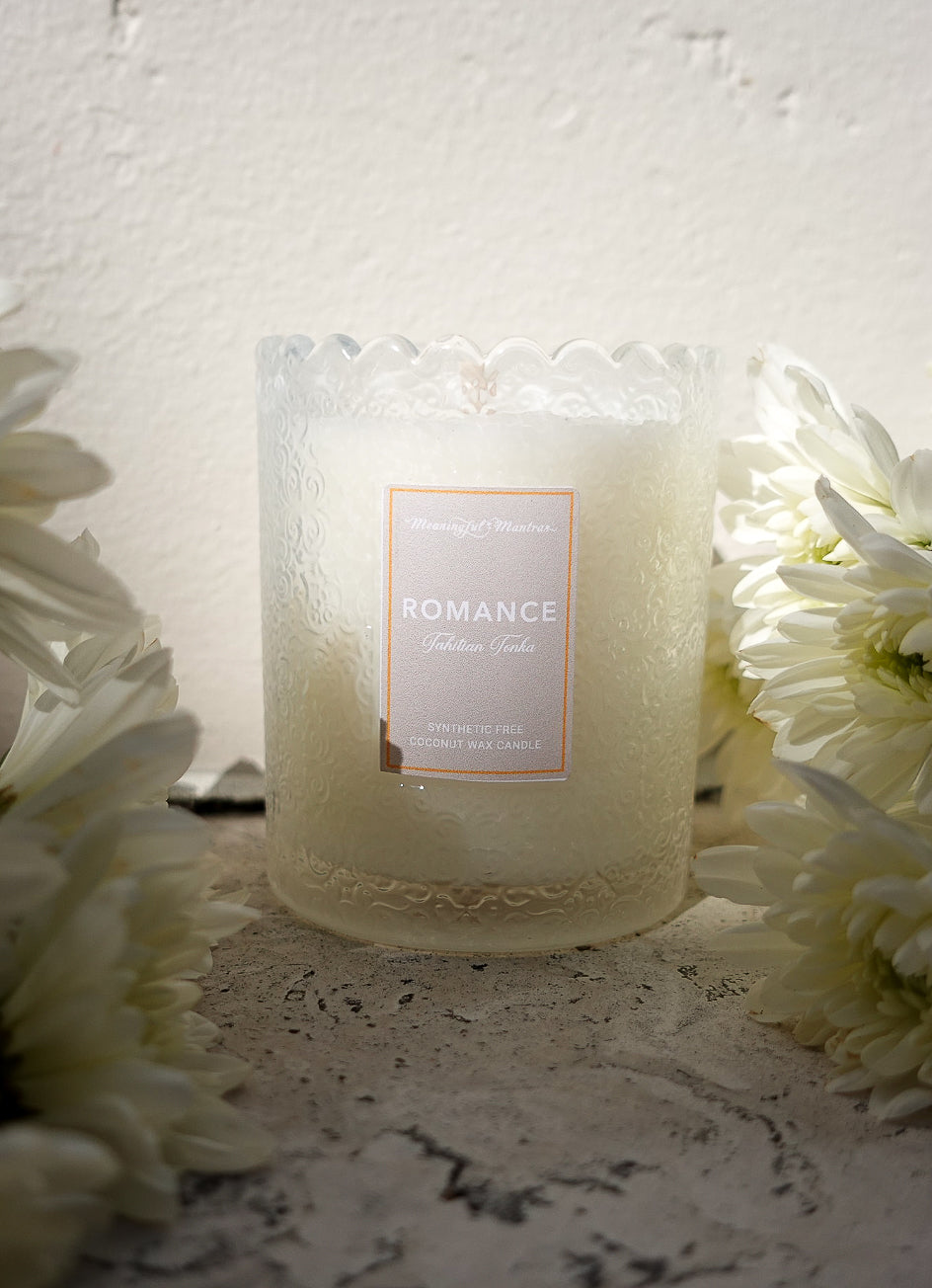 Romance Tahitian Tonka Natural Candle 8oz Kaia Collection