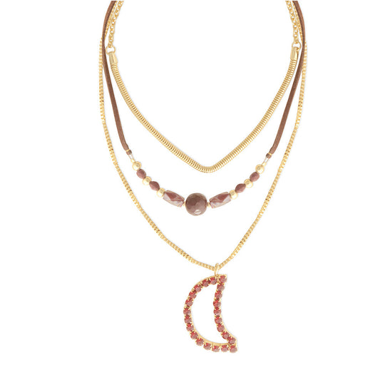 Cresecent Moon Falling Necklace