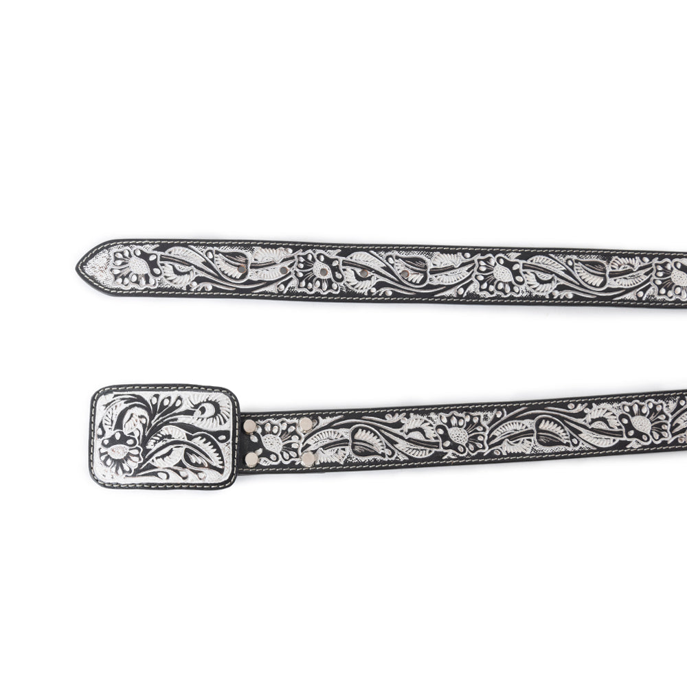 Desert Silver Moon Women's Belt In Black