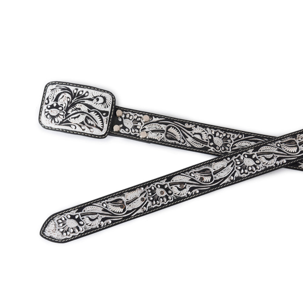 Desert Silver Moon Women's Belt In Black