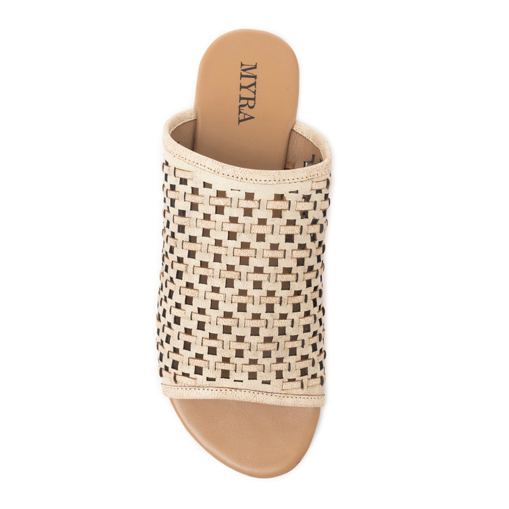 Dawnlace Desert Curve Sandals in  Beige