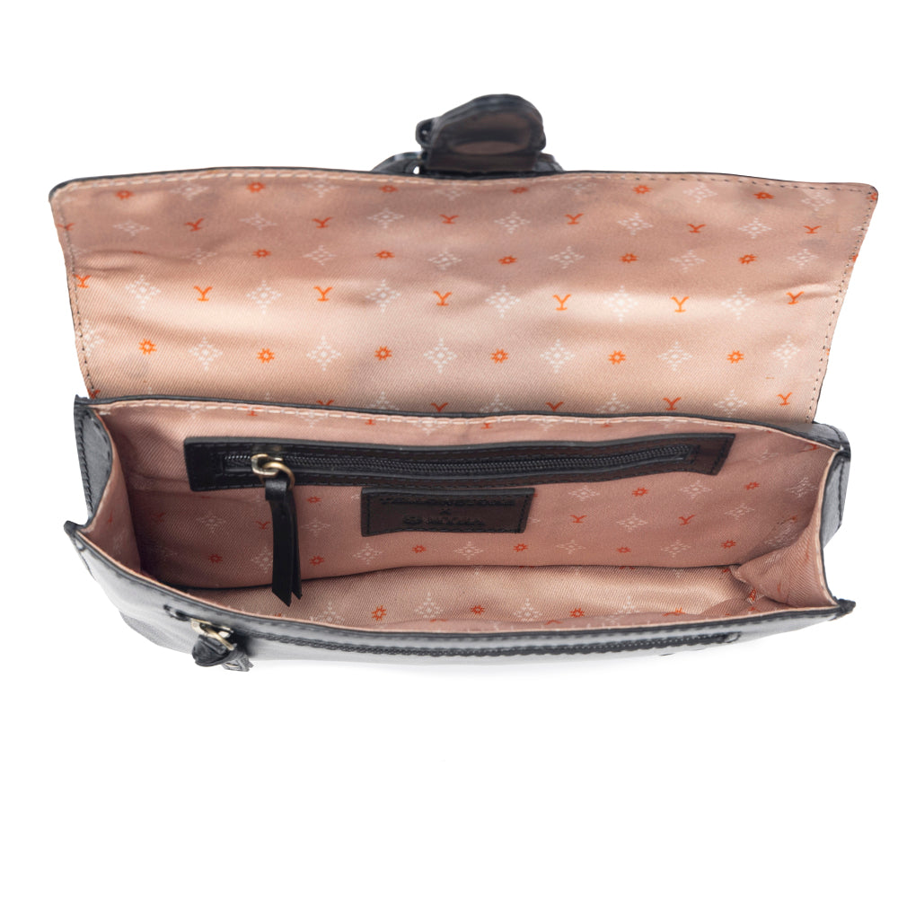 Yellowstone High Plains Studded Fanny Pack with Buckle in Ash