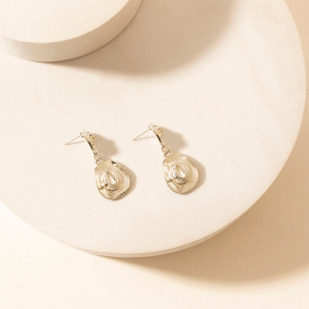 Myra Prairie Moon Earrings in Desert Steel