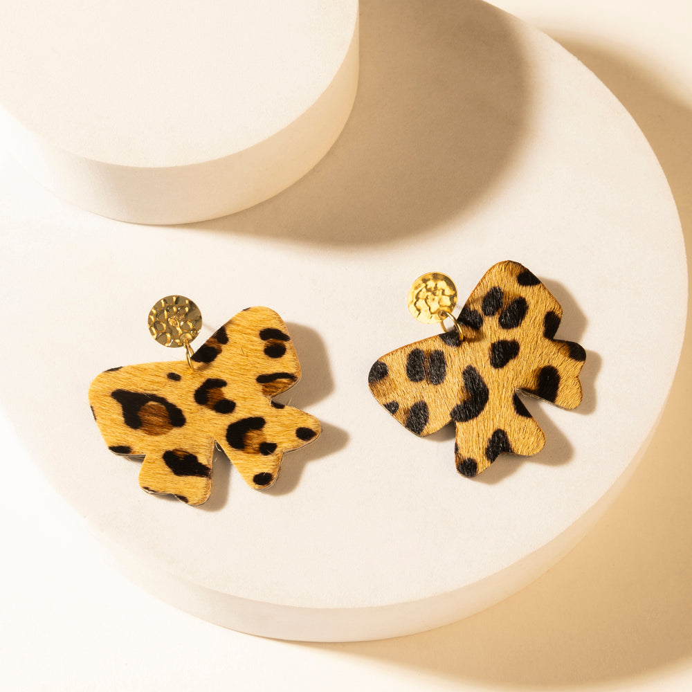 Myra Desert Prowl Hairon Earrings in Savannah Tan