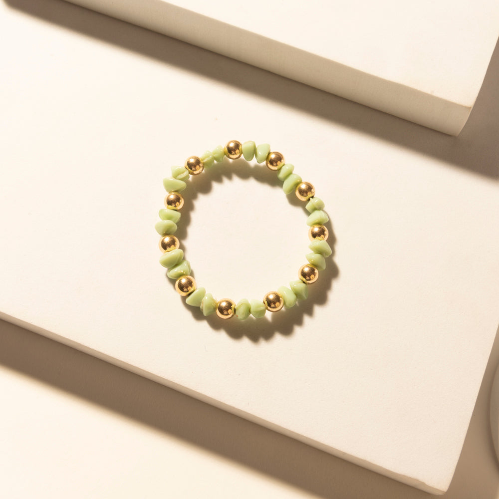 Myra Palomino Shine Stack Bracelet in Frost Green