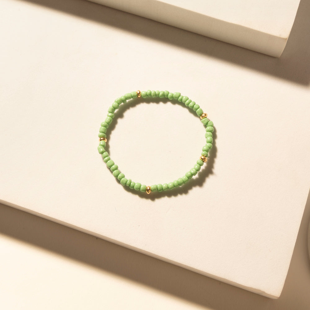Myra Palomino Shine Stack Bracelet in Frost Green
