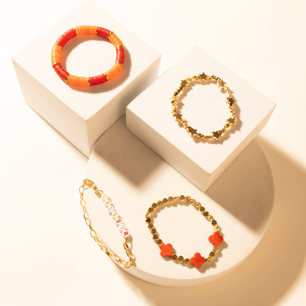 Myra Sunset Aire Stack Bracelet in Golden Flame
