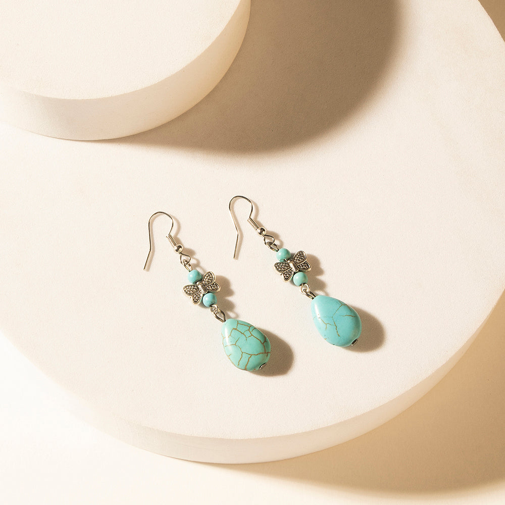 Myra Guardian Spirits Drop Earrings in Soft Teal