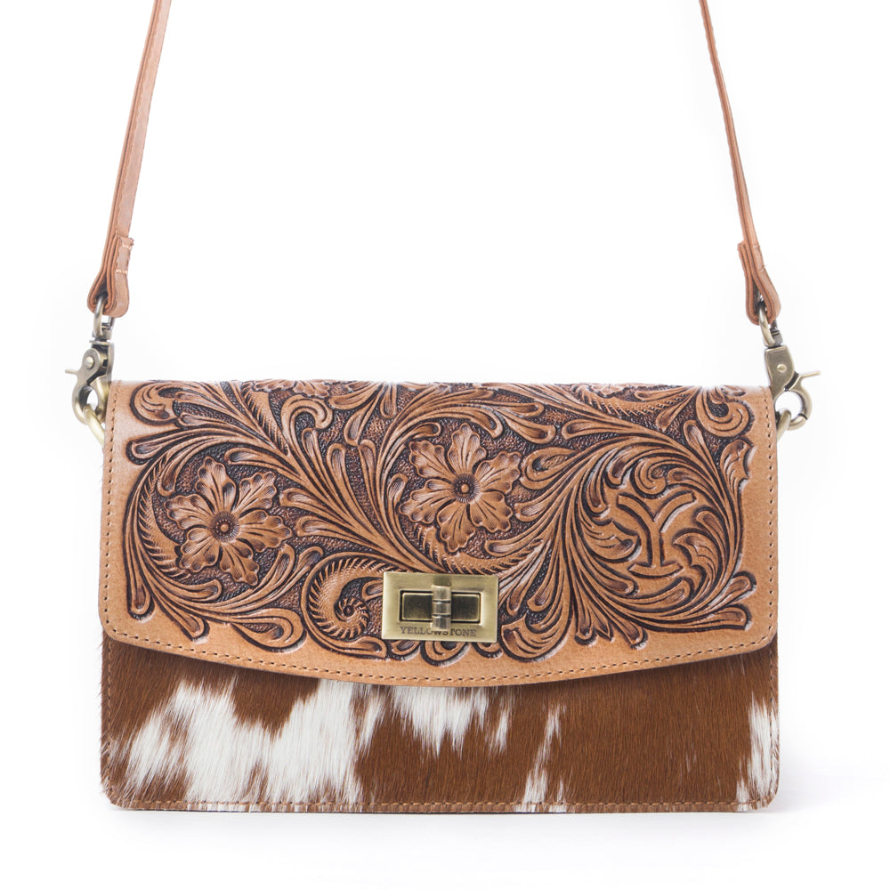 Myra Yellowstone Russet Valley Handtooled Bag in Warm Chestnut
