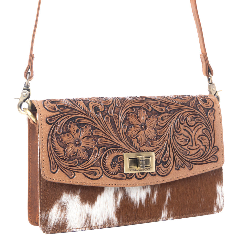 Myra Yellowstone Russet Valley Handtooled Bag in Warm Chestnut