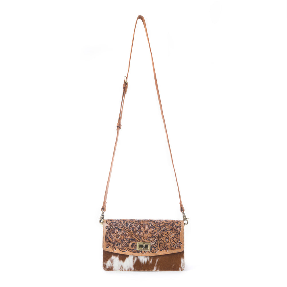 Myra Yellowstone Russet Valley Handtooled Bag in Warm Chestnut