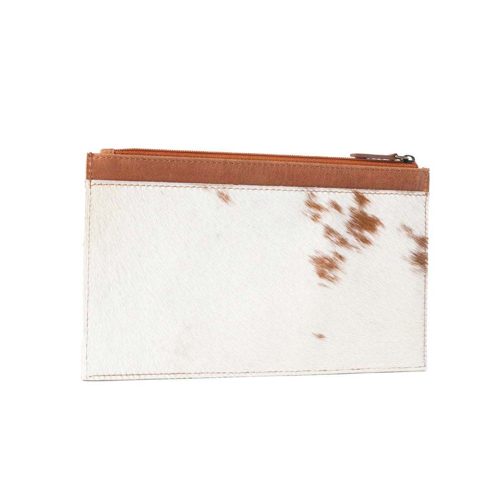 Myra Hayride Hairon Leather Pouch for Women in brown