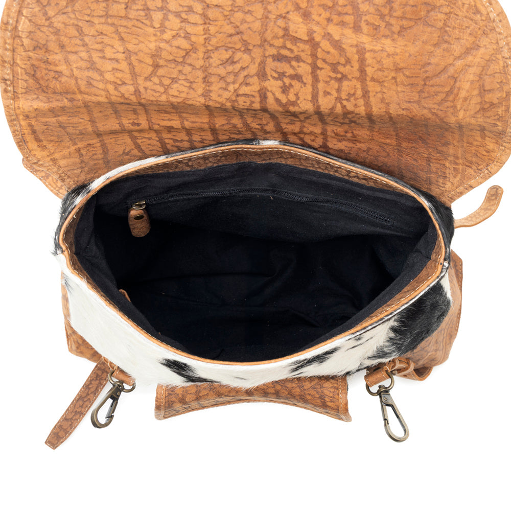 Stratford Trail Accent Leather Leather Hairon Bag